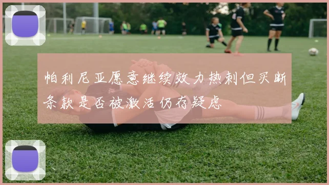 帕利尼亚愿意继续效力热刺但买断条款是否被激活仍存疑虑